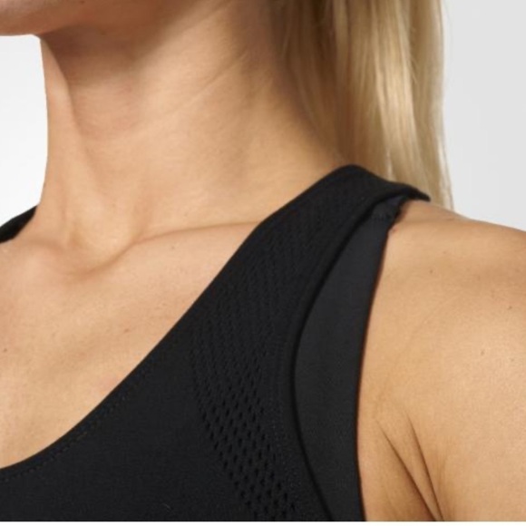 Adidas Warp Knit Compression sporty mesh black Tank woman’s large - Picture 5 of 7